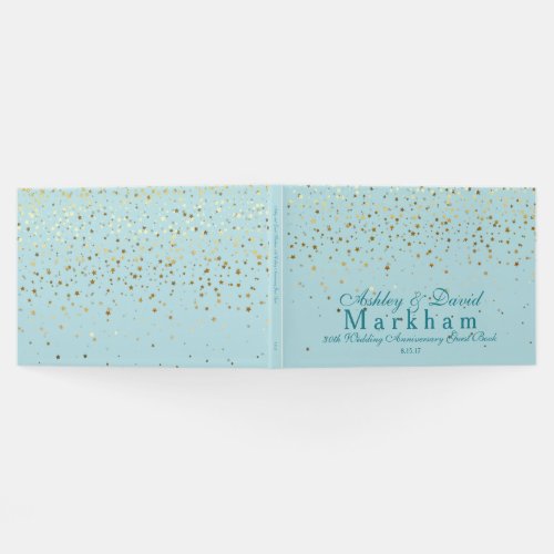 Golden Stars 30th Wedding Anniversary Guest Book