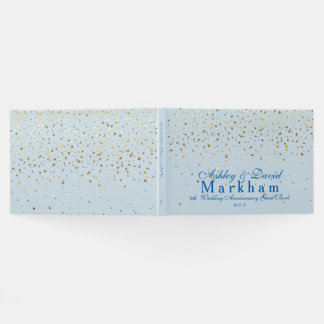 Golden Stars 5th Wedding Anniversary Guest Book