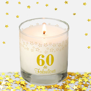 Golden Stars & 60th Birthday Scented Candle
