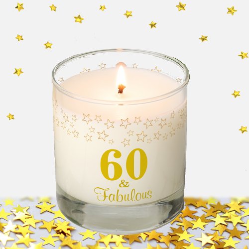  Golden Stars  60th Birthday Scented Candle