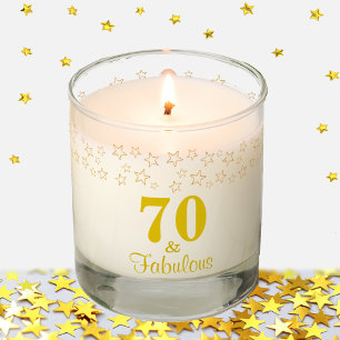  Golden Stars & 70th Birthday Scented Candle