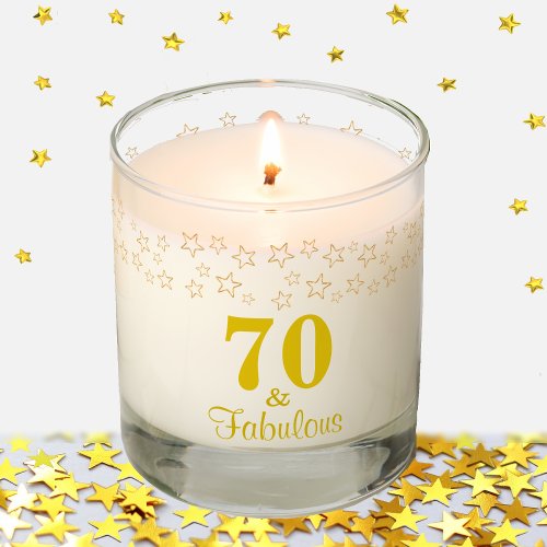  Golden Stars  70th Birthday Scented Candle