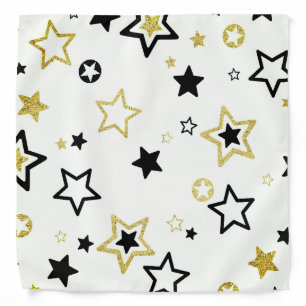 Golden Stars Abstract design Bandana