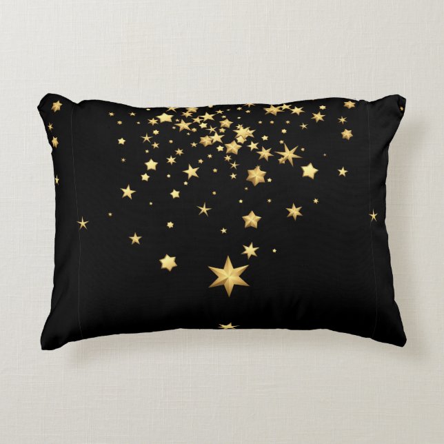 Golden Stars Accent Pillow (Front)