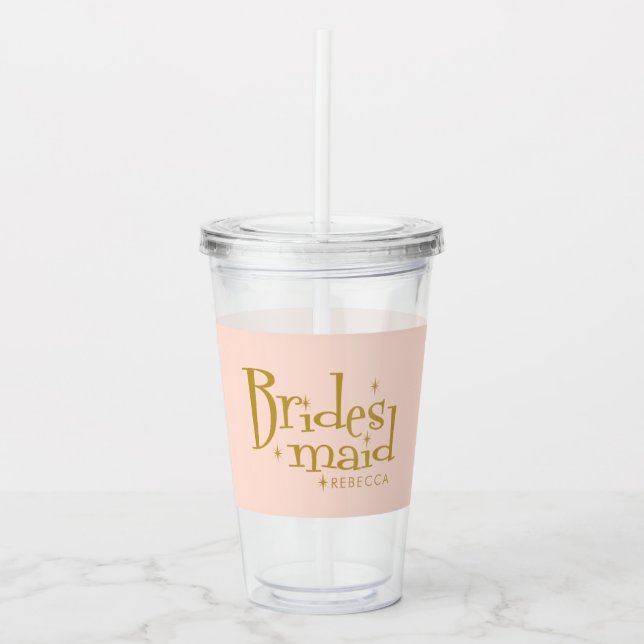 Golden stars Custom Acrylic Tumbler (Front)