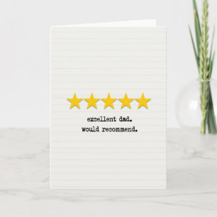 Golden Stars Excellent Dad Card
