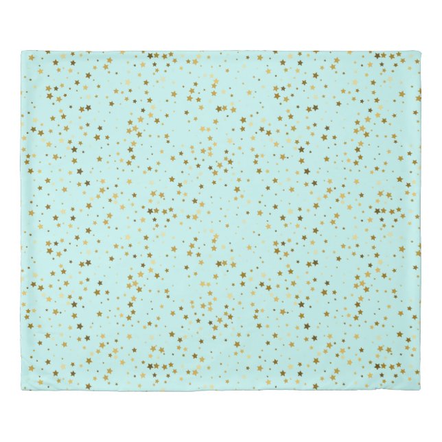 Golden Stars King Size Duvet Cover (Front)