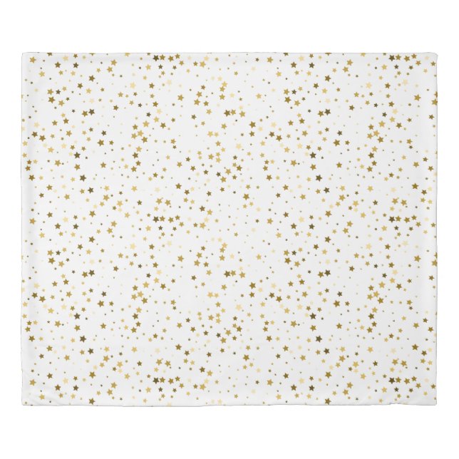 Golden Stars King Size Duvet Cover (Front)