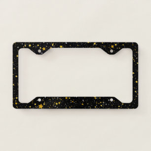 Golden Stars License Plate Frame