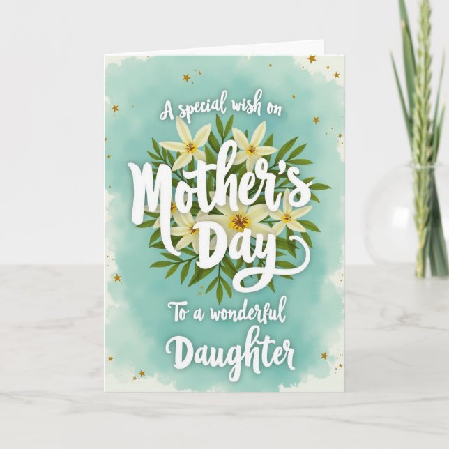 Golden Stars Mothers Day Card (Front)