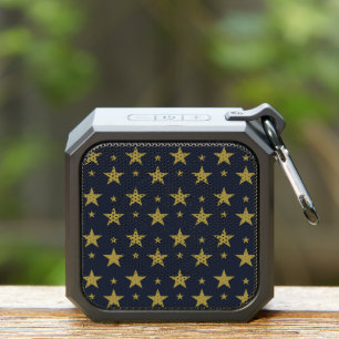 Golden Stars on Navy Blue – Elegant and Timeless Bluetooth Speaker