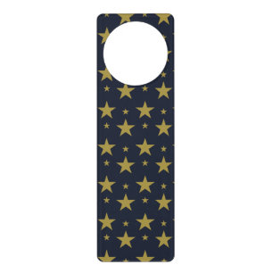 Golden Stars on Navy Blue – Elegant and Timeless Door Hanger