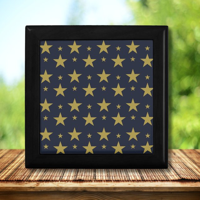 Golden Stars on Navy Blue – Elegant and Timeless Gift Box (Creator Uploaded)