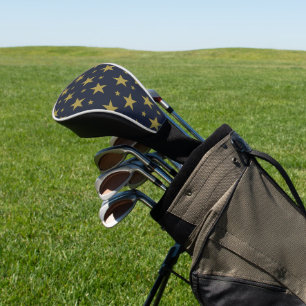 Golden Stars on Navy Blue – Elegant and Timeless Golf Head Cover