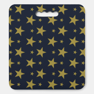 Golden Stars on Navy Blue – Elegant and Timeless Seat Cushion
