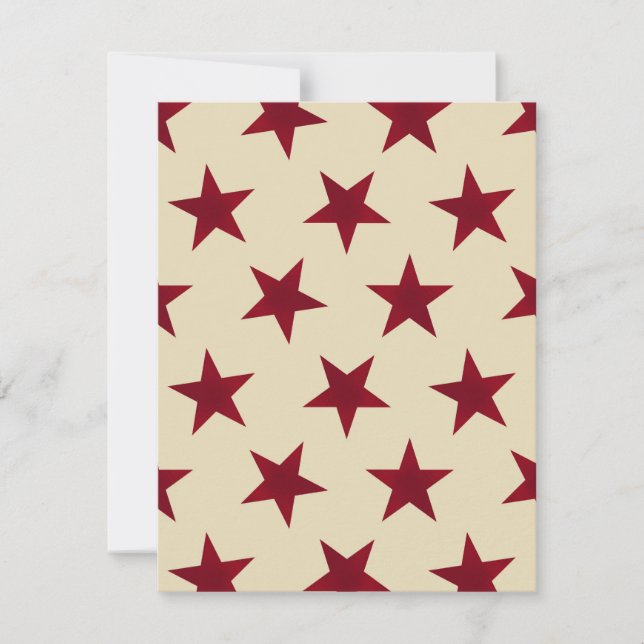 Golden Stars Pattern 10 Note Card (Front)