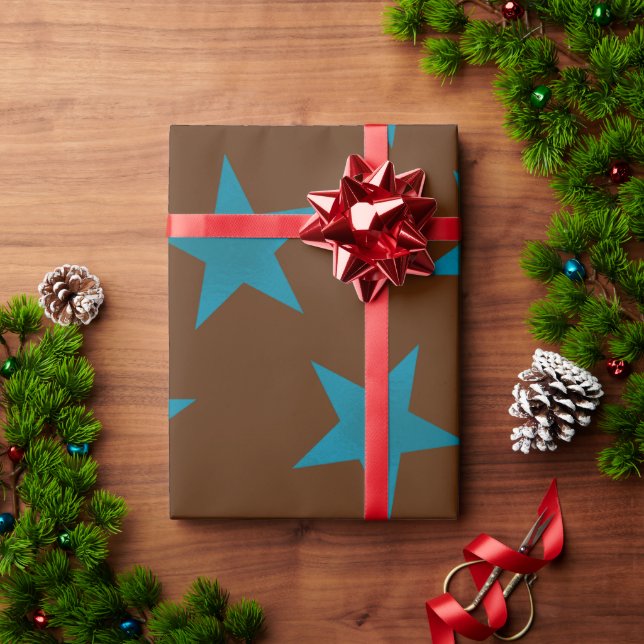 Golden Stars Pattern 16 Wrapping Paper (Holiday Gift)