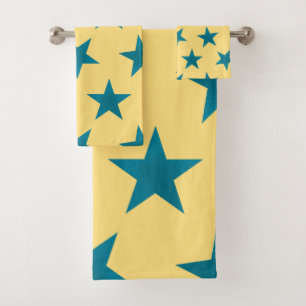 Golden Stars Pattern 18 Bath Towel Set