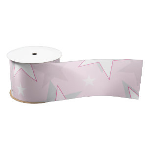 Golden Stars Pattern 1 Satin Ribbon