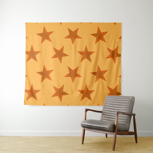 Golden Stars Pattern 2 Tapestry (In Situ (Horizontal))