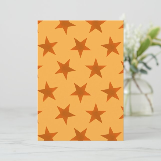Golden Stars Pattern 2 Thank You Card (Standing Front)