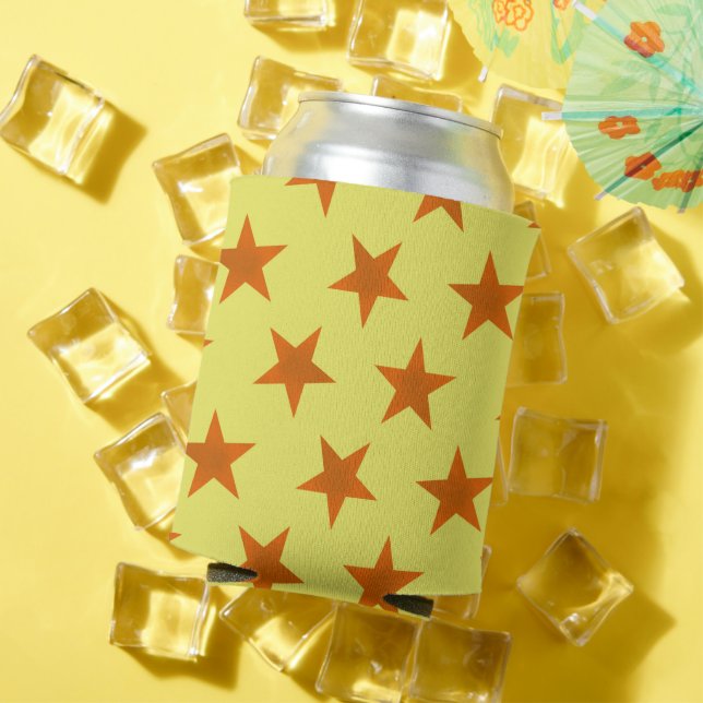 Golden Stars Pattern 4 Can Cooler (In Situ Summer)