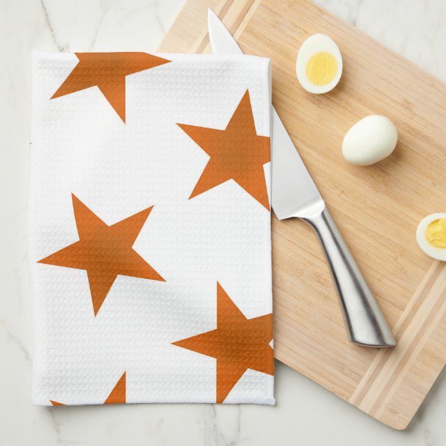 Golden Stars Pattern 6 Kitchen Towel (Quarter Fold)