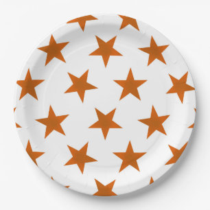 Golden Stars Pattern 6 Paper Plates