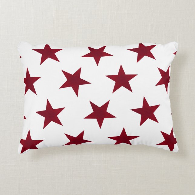 Golden Stars Pattern 7 Accent Pillow (Front)