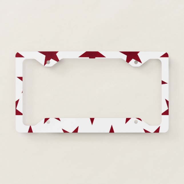 Golden Stars Pattern 7 License Plate Frame (Front)
