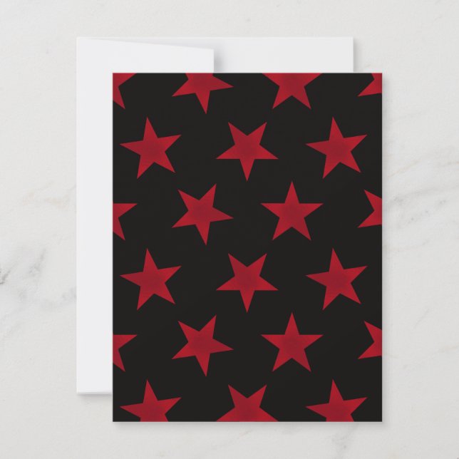 Golden Stars Pattern 8 Note Card (Front)