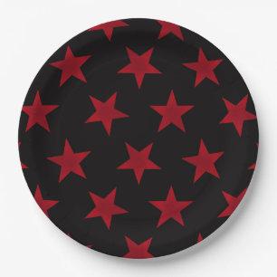 Golden Stars Pattern 8 Paper Plates