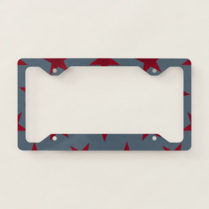 Golden Stars Pattern 9 License Plate Frame
