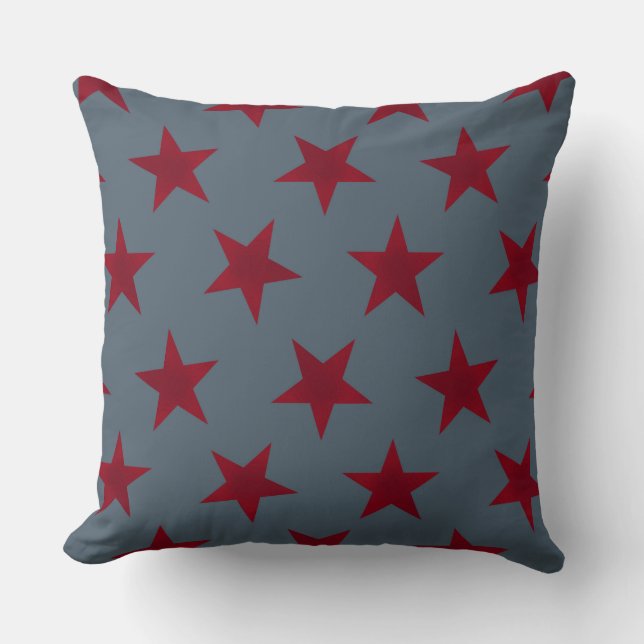 Golden Stars Pattern 9 Throw Pillow (Front)