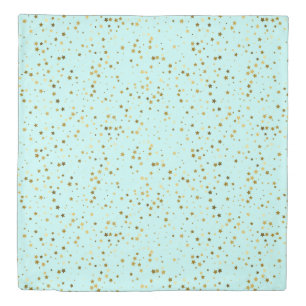 Golden Stars Queen Size Duvet Cover