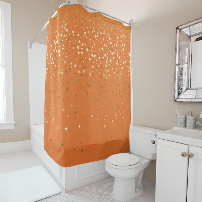 Golden Stars Shower Curtain  (In Situ)