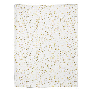 Golden Stars Twin Size Duvet Cover