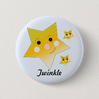 Golden Stars - Twinkle Pinback Button