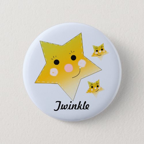 Golden Stars _ Twinkle Pinback Button