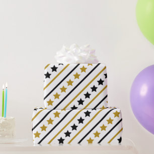 Golden Stars Wrapping Paper