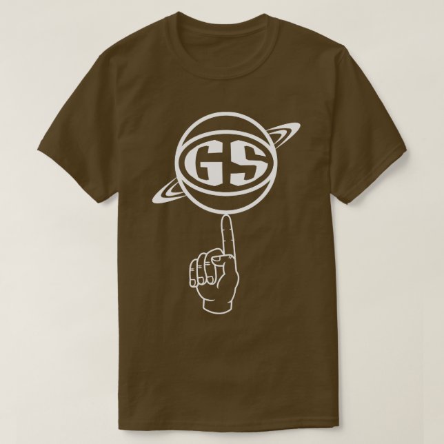Golden State Spinning Ball White T-Shirt (Design Front)