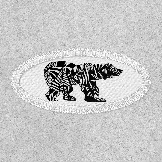 Golden State Tribal Bear Patch (Front)