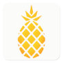 Golden Stencil Hawaiian Pineapple Square Sticker