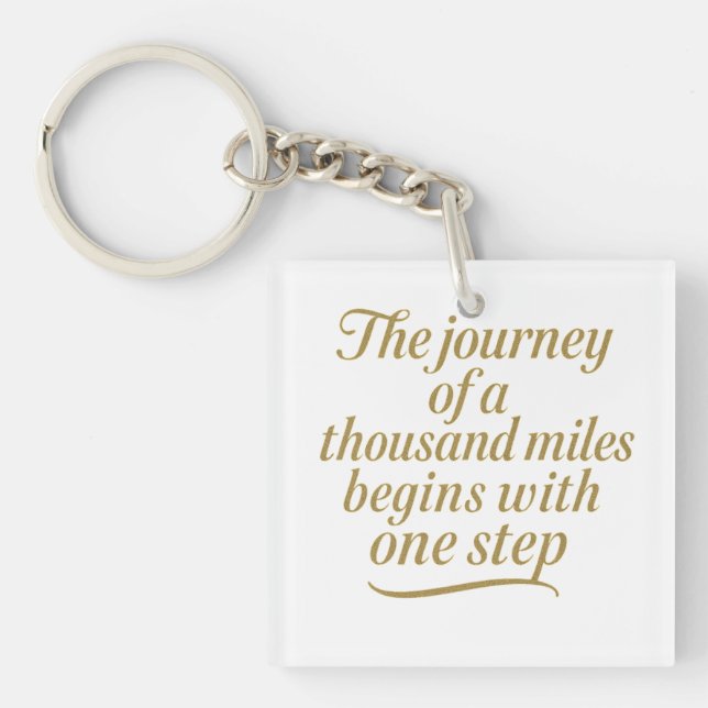 Golden Step Forward   Keychain (Front)