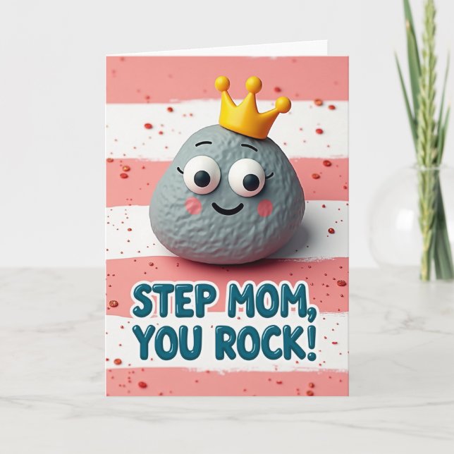 Golden Step Mom You Rock Card (Front)