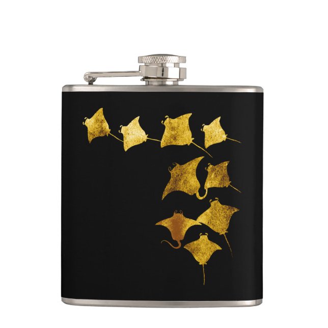 Golden Stingrays Flask (Front)