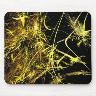 Golden Strands Fractal Mouse Pad