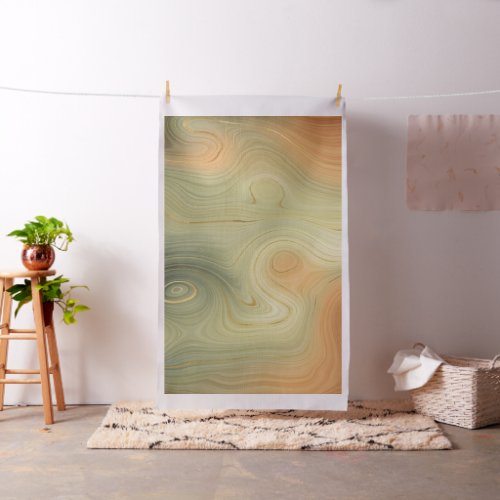 Golden Strata  Peach Burnt Orange Green Agate Fabric