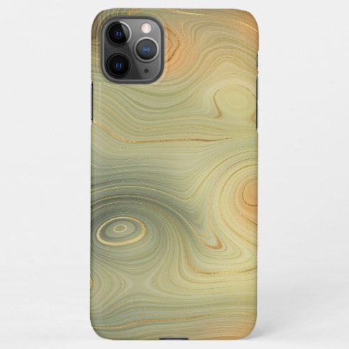 Golden Strata  Peach Burnt Orange Green Agate iPhone 11Pro Max Case