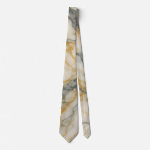 Golden Stratum Marble Texture Pattern Neck Tie